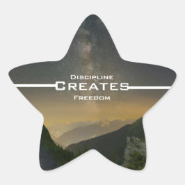 Discipline Creëert Vrijheid Ster Sticker