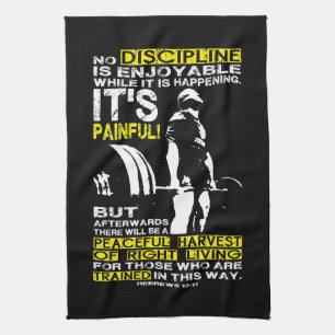 DISCIPLINE - Deadlift Workout Motivatie Theedoek