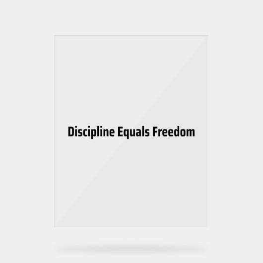 Discipline Égal Liberté Machine à Écrire Minimalis (Recto)