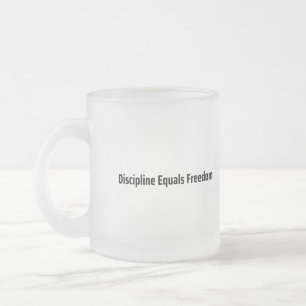 Discipline Equals Freedom Minimalistische Schrijfm Matglas Koffiemok