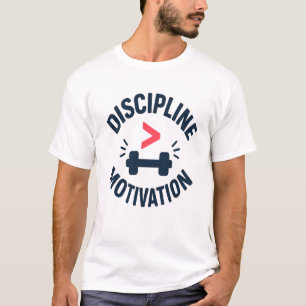 Discipline Groter dan Motivatie- Gym Fitness T-shirt