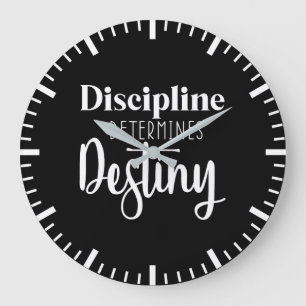 Discipline - Hustle, Gym, Succes Motivatie Grote Klok