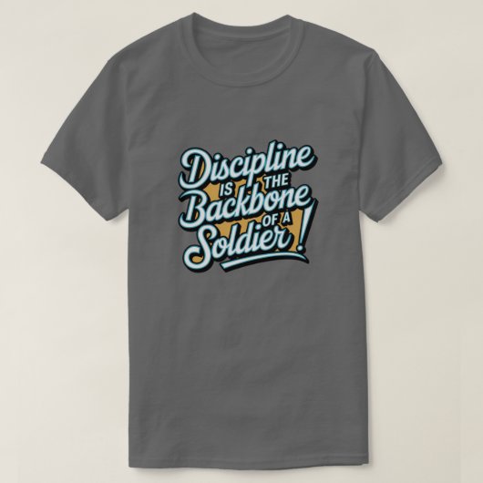 Discipline is de ruggengraat typografie t-shirt (Design voorkant)