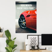 Discipline Is Invisible Wealth Supercar Quote Poster (Thuiskantoor)