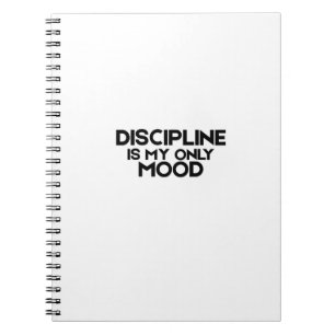 Discipline Is My Only Mood Minimalistische Spiraal Notitieboek