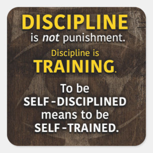 Discipline is training - Workout Gym Inspirerend Vierkante Sticker