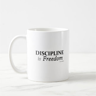 Discipline is vrijheid  koffiemok
