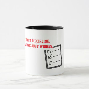 Discipline Maakt Doelen Realiteit Mok