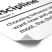 Discipline-Motivatie prijsopgave Poster (Hoek)