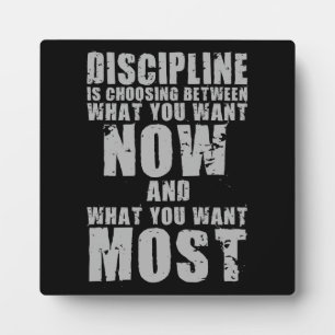 DISCIPLINE - Motivatie woorden Fotoplaat