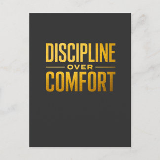 Discipline Over Comfort T-shirt | Motivatie & Gees Briefkaart