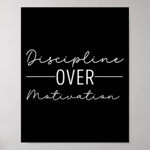 Discipline over motivatie Hard werken Gym Workout Poster