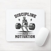 Discipline Over Motivation Gym Motivational Traini Muismat (Met muis)