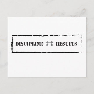 Discipline = resultaten briefkaart