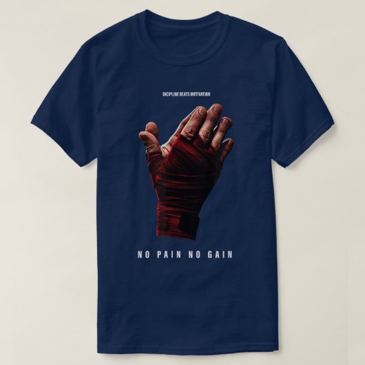 Discipline slaat motivatie op shirt (Design voorkant)