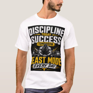 Discipline Vandaag Succes Morgen – Beast Mode Gym T-shirt