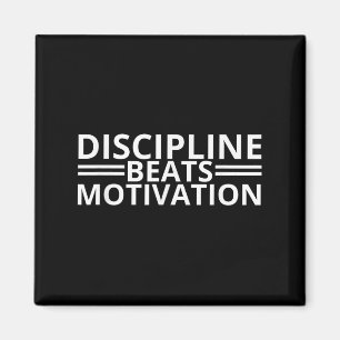 Discipline verslaat motivatie gym magneet
