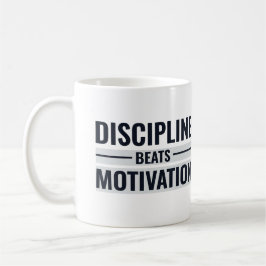 Discipline verslaat motivatie koffiemok