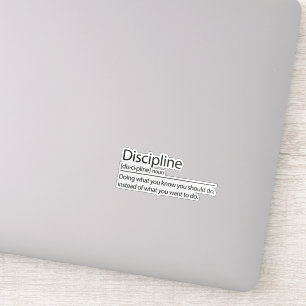 Disciplinedefinitie, Motivatie Inspirerend Sticker