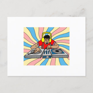 DiscJockey Retro DJ Music Producer Briefkaart