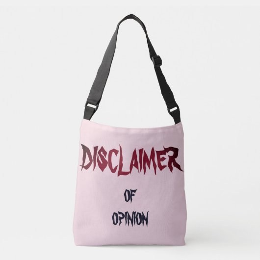 "Disclaimer of opinion" Crossbody Tas (Voorkant)