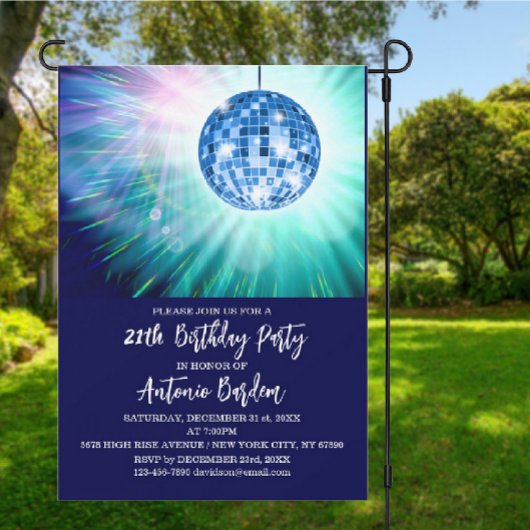 Disco 21e verparty uitnodiging