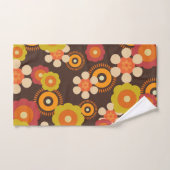 Disco 70s 60s Retro Flowers Pop Culture (Serviette à main)