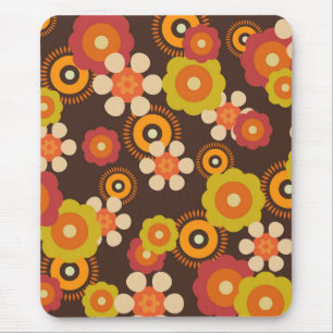 Disco 70s 60s Retro Flowers Pop Culture Muismat