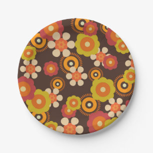 Disco 70s 60s Retro Flowers Pop Culture Papieren Bordje