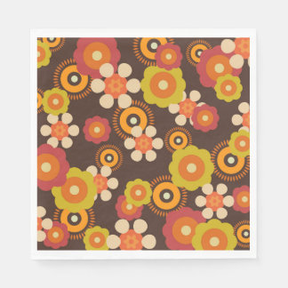 Disco 70s 60s Retro Flowers Pop Culture Servet
