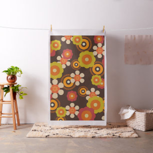 Disco 70s 60s Retro Flowers Pop Culture Stof