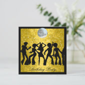 Disco 70's Anniversday Party Retro invitation (Debout devant)