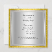 Disco 70's Birthday Party Invitation Retro Kaart (Achterkant)