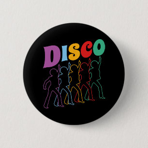 Disco 70s Disco thema retro dansen 1970' Ronde Button 5,7 Cm