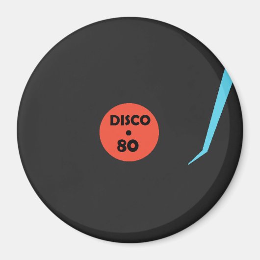 Disco 80 Record Magnet - Dance Party Magneet (Voorkant)