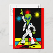 Disco Alien Briefkaart (Voorkant / Achterkant)