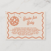 Disco Baby Groovy Baby shower Boek aanvraag Informatiekaartje (Voorkant)