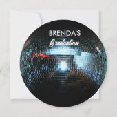 Disco bal afstuderen kaart (Voorkant)