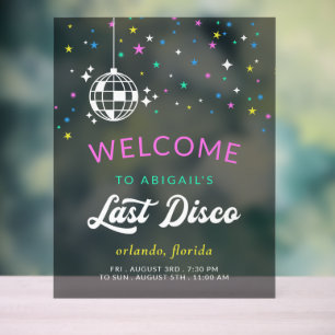 Disco Bal Bachelorette Weekend Welkom Acryl Bord