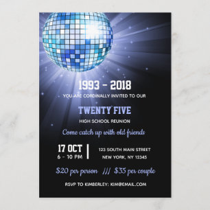 Disco bal blauw kaart