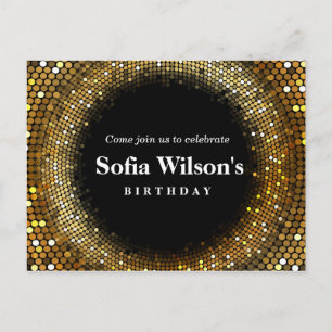 disco bal Briefkaart uitnodiging
