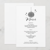 Disco Bal Diner Menu Kaart (Voorkant / Achterkant)
