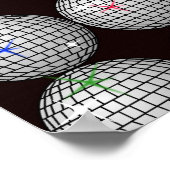 disco bal en sterren poster (Hoek)