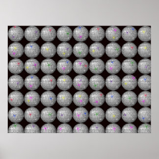 disco bal en sterren poster
