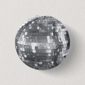 Disco Bal Feest Afscheid Bruid Verjaardag Ronde Button 3,2 Cm (Voorkant)