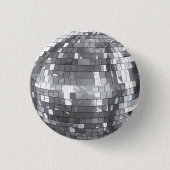 Disco Bal Feest Bruidsfeest Verjaardag Pret Ronde Button 3,2 Cm (Voorkant)