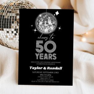Disco Bal Feestelijk 50 Jaar Trouwdag Jubileum Kaart