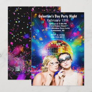 Disco Bal Galentine's Day Meiden Feest Nacht Kaart