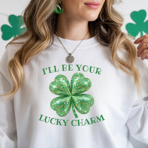 Disco Bal Klaver St. Patrick's Day Geluksbrenger Tri-Blend Shirt