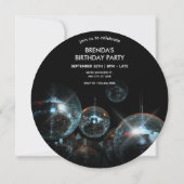 Disco bal Lichten Feest  Kaart (Achterkant)